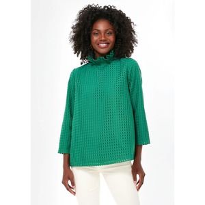 TUCKERNUCK Emerald Green Burnout Faye Blouse NWT Size XXL